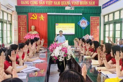 SINH HOẠT CHI BỘ THÁNG 4 – TRƯỜNG TIỂU HỌC HẢI MINH