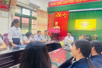 TRƯỜNG TIỂU HỌC HẢI MINH SINH HOẠT CHI BỘ THÁNG 5/2026