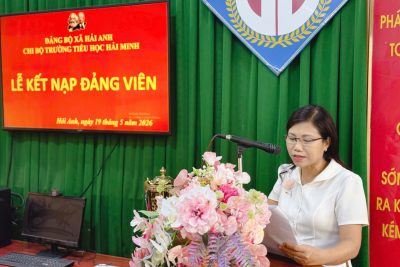 TỔ CHỨC LỄ KẾT NẠP ĐẢNG VIÊN MỚI